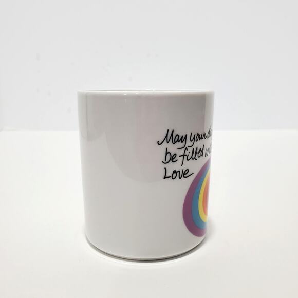 Vtg Avon "The Love Mug" Rainbow Heart 1983 Easter Ceramic Coffee Mug - Picture 4 of 9